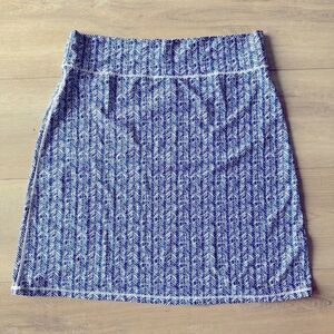 Spunkwear Blue Patterned Performance Stretch‎ Beach Skirt Women's X-Large EUC